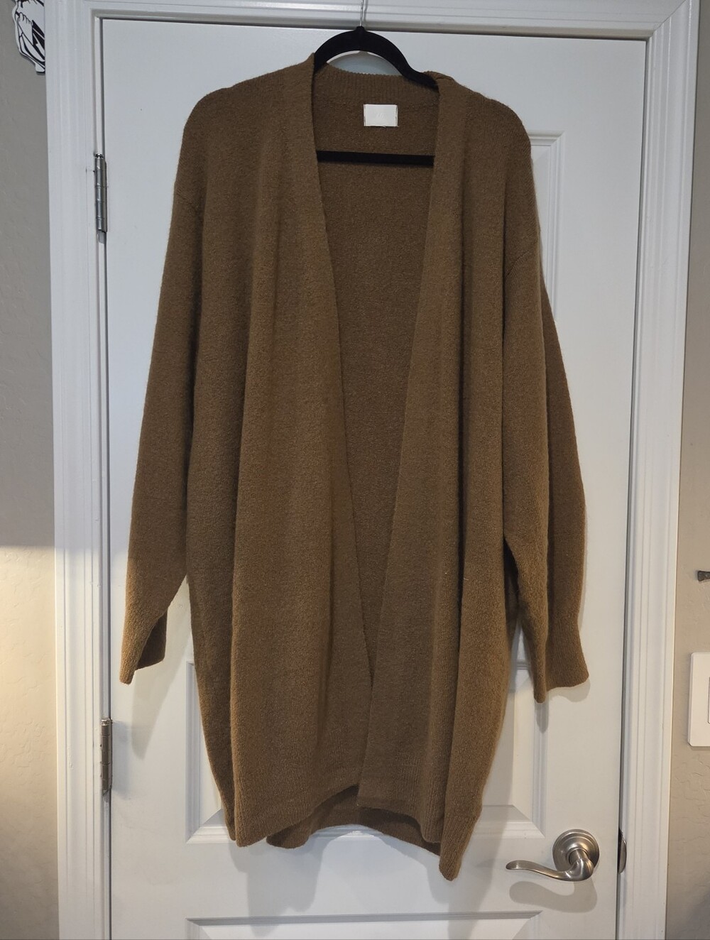 H&M Open-Front Longline Cardigan - Camel Brown